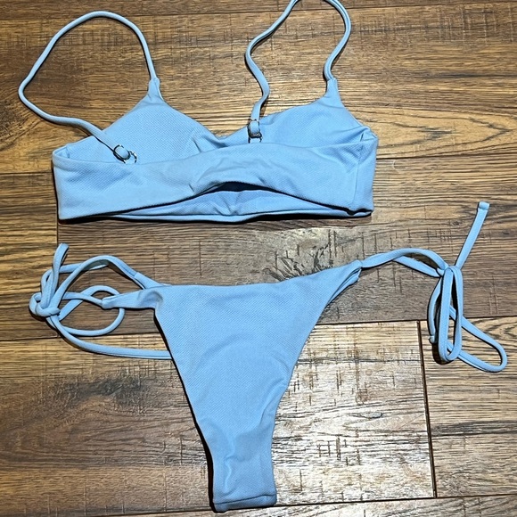 Blue Side Tie Bikini Size Small - Picture 3 of 3